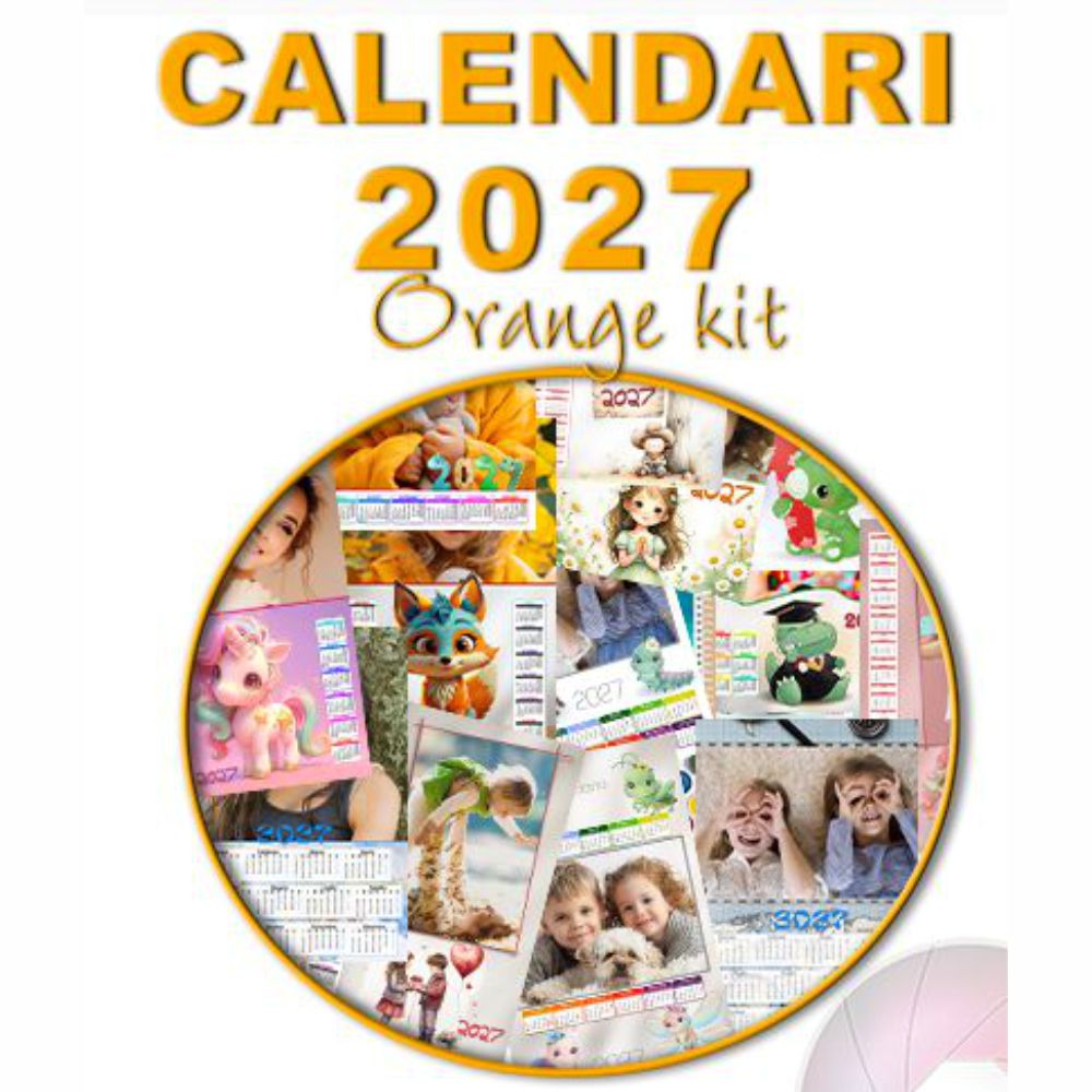 Maschere fotocalendario 2027 Orange Kit