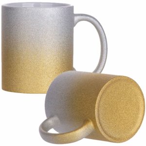Mug Glitterata con sfumatura Oro/Silver