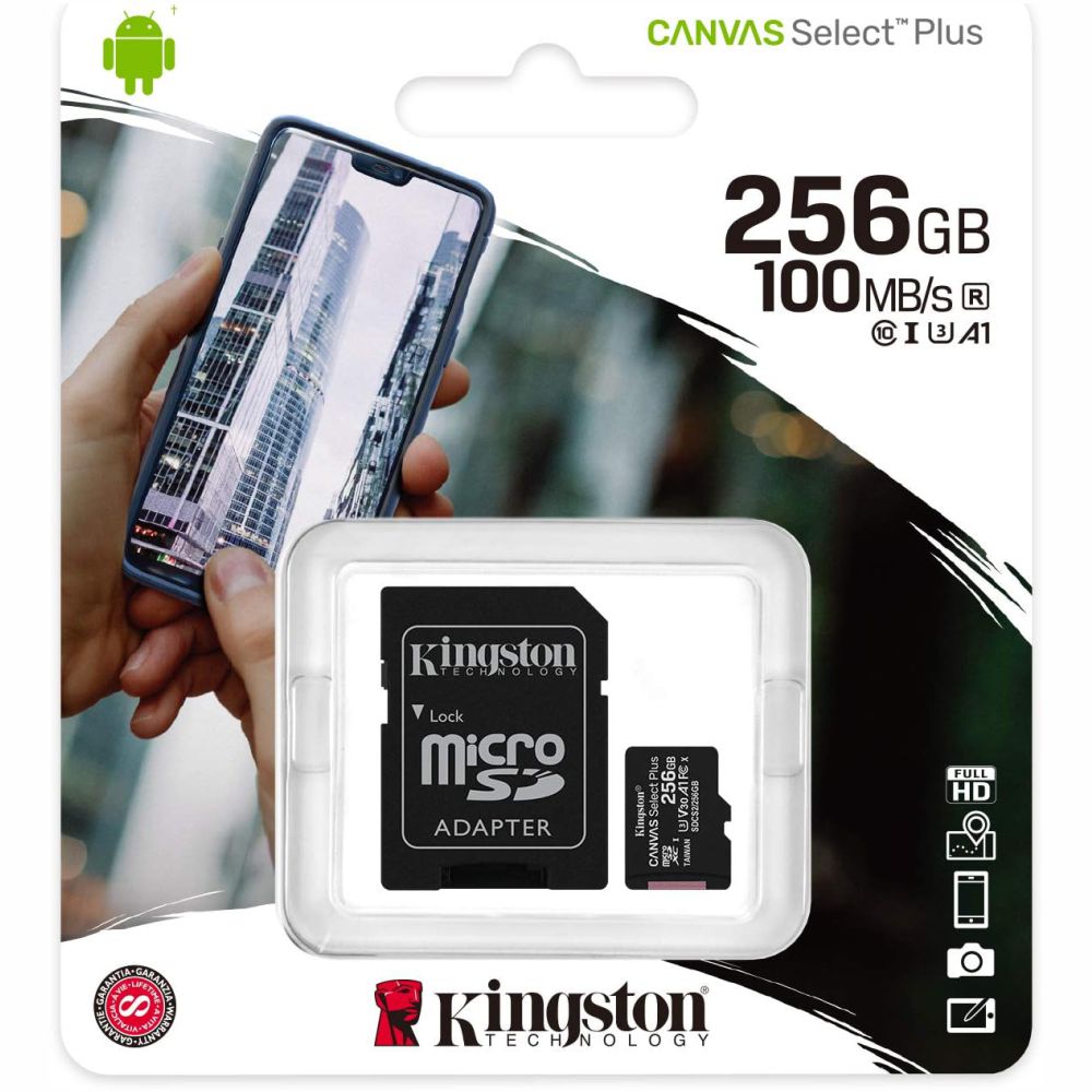 MicroSD 256 GB Canvas Select Plus KINGSTON